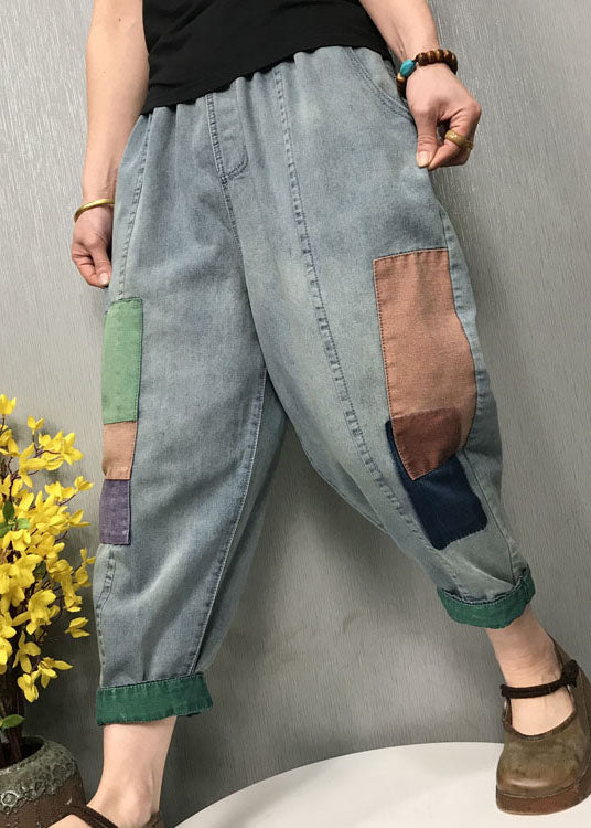 diy Blauer Mode-Patch-Applikations-Denim-Hosen-Frühling