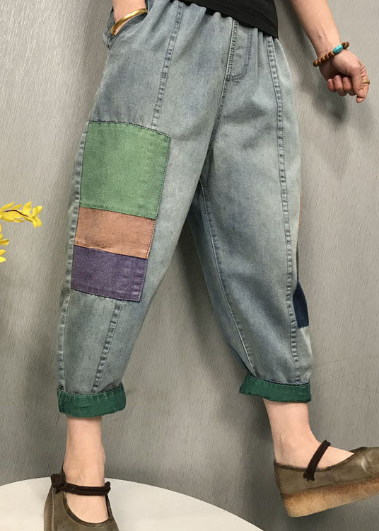 diy Blauer Mode-Patch-Applikations-Denim-Hosen-Frühling