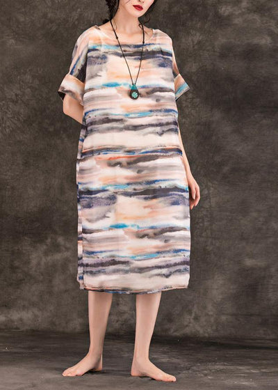 diy multicolor clothes o neck pockets Midi summer Dress - bagstylebliss