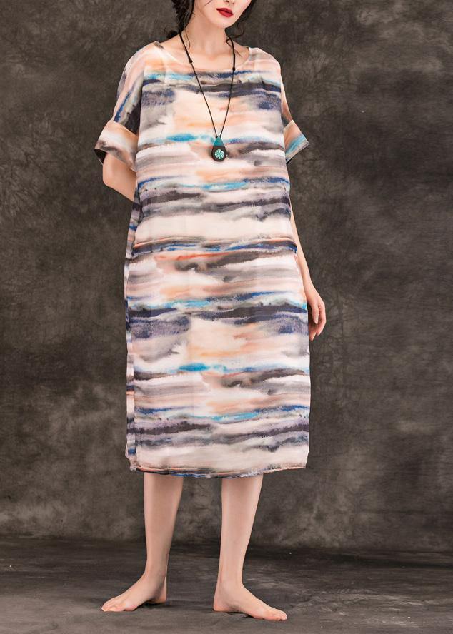 diy multicolor clothes o neck pockets Midi summer Dress - bagstylebliss