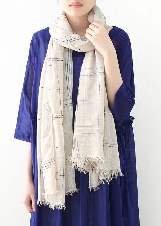 fall cute khaki plaid scarves soft striped big scarf - bagstylebliss