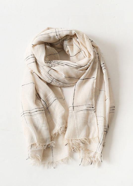 fall cute khaki plaid scarves soft striped big scarf - bagstylebliss