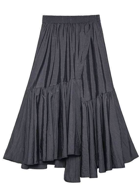 fashion asymmetric women skirts elastic waist ruffles skirts - bagstylebliss