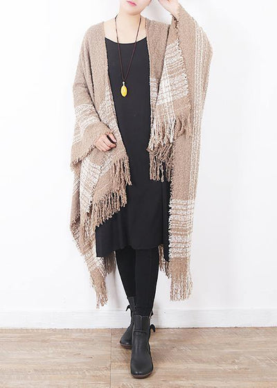 fashion women oversize tassel scarf knitting small fresh cloak sacarfes - bagstylebliss