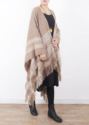 fashion women oversize tassel scarf knitting small fresh cloak sacarfes - bagstylebliss