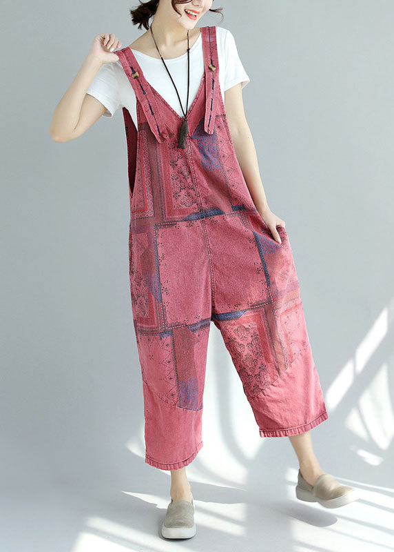 lose Maulbeertaschen Print Jumpsuit Spring