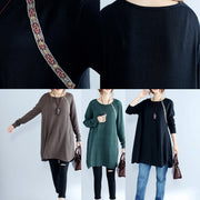 new casual green cozy cotton sweater dress oversize casual women knit dresses