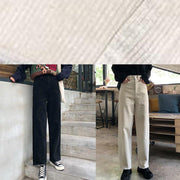 new fall women casual wide leg pants wild corduroy trousers - bagstylebliss