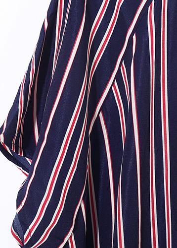 new summer stylish red blue striped batwing sleeve tops and casual lantern pants - bagstylebliss