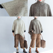 neue einzigartige Baumwollpullover Pullover plus Größe hochgeschlossene Mode-Strickoberteile