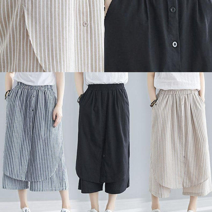 nude summer cotton women pants loose casual pants skirts - bagstylebliss