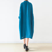 Plus Size Linen Dresses 2024 Trend Blue Oversize Shirts Caftans Fall Outfits