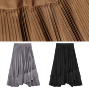 spring women casual high waist asymmetric hem skirts - bagstylebliss