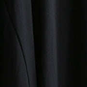 stilvolle, seitlich offene Kleider aus schwarzem Baumwollgemisch plus große Halstaschen Neue asymmetrische Baggy-Kleider mit langen Ärmeln