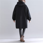 thick black winter parkas plus size hooded snow jackets Fine pockets winter coats