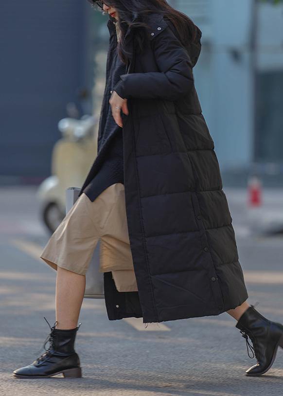 thick black women parka plus size warm winter coat hooded zippered winter outwear - bagstylebliss