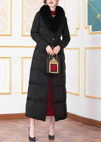 fine casual Jackets & Coats thick overcoat black fur collar coats - bagstylebliss