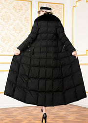 fine casual Jackets & Coats thick overcoat black fur collar coats - bagstylebliss