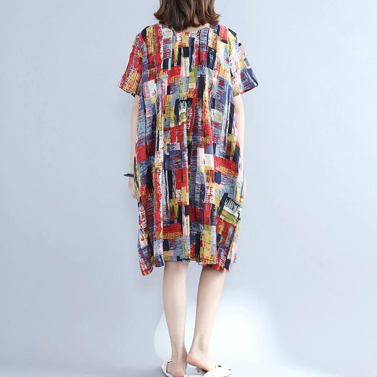 fine multi color pure cotton dresses oversize shirt dress fine  fit o neck cotton dresses