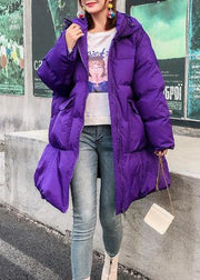 fine purple overcoat oversize Jackets & Coats hooded winter winter coats - bagstylebliss