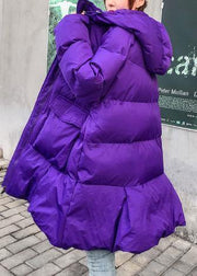 fine purple overcoat oversize Jackets & Coats hooded winter winter coats - bagstylebliss