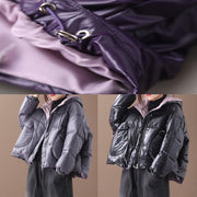 fine trendy plus size snow winter coats black hooded thick winter coats - bagstylebliss