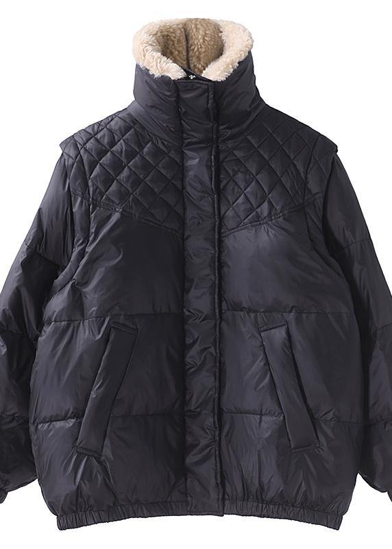 fine trendy plus size winter jacket winter coats black warm zippered women short outwear - bagstylebliss