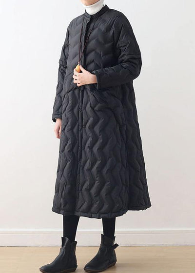 fine trendy plus size womens parka high neckJackets black whiteWear on both sideswarm winter coat - bagstylebliss