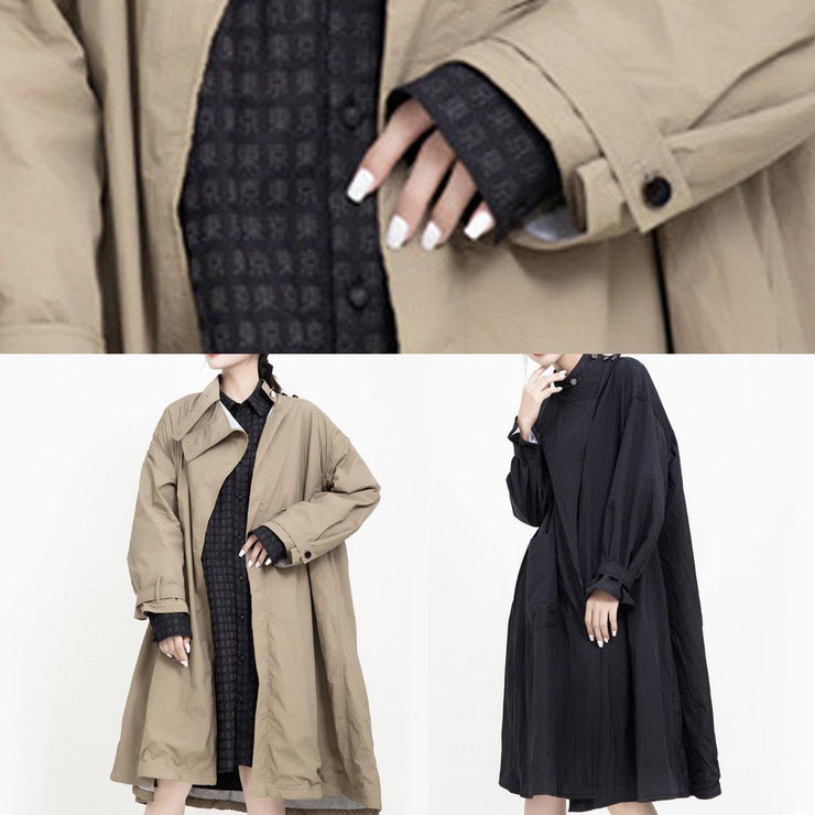 two ways to wear Fashion asymmetriccoats women khaki Midi jackets - bagstylebliss