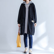 winter prints cotton sport cardigans oversize casual side open coat