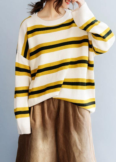winter yellow knit tops trendy plus size o neck box top - bagstylebliss