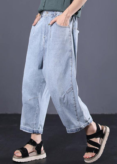 women casual cotton pants plus size vintage jeans - bagstylebliss