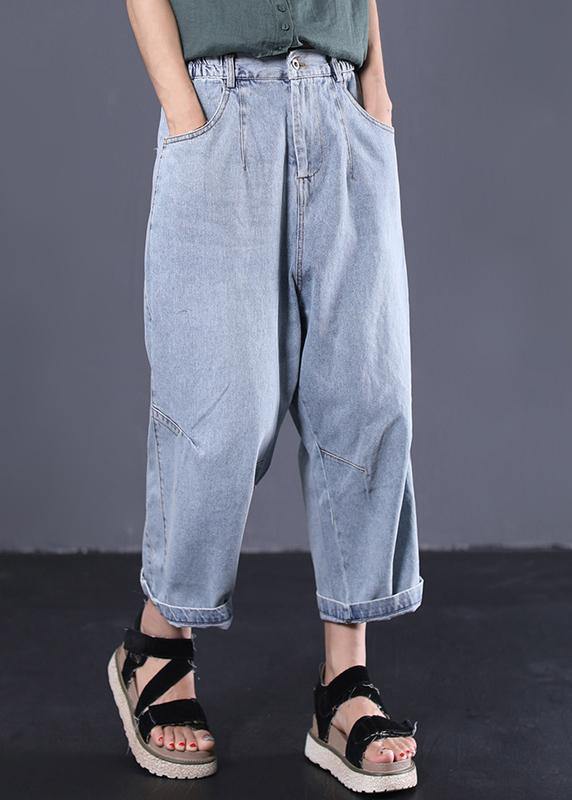 women casual cotton pants plus size vintage jeans - bagstylebliss