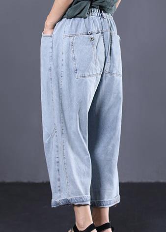 women casual cotton pants plus size vintage jeans - bagstylebliss