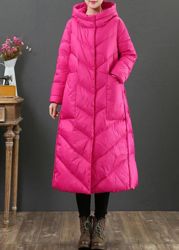 women oversize trench coat winter coat rose hooded pockets Woolen Coat - bagstylebliss