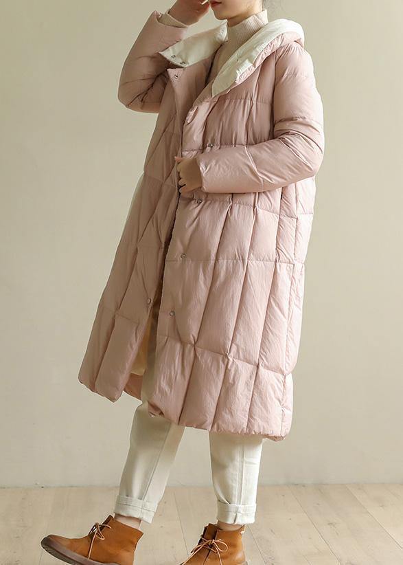 women pink warm winter coat plus size clothing patchwork womens parka stand collar fine coats - bagstylebliss