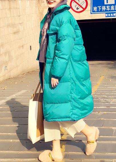 women plus size winter jacket coats green stand collar Cinched down coat winter - bagstylebliss