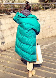 women plus size winter jacket coats green stand collar Cinched down coat winter - bagstylebliss