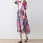 women prints chiffon caftans plus size chiffon caftans Fine short sleeve kaftans